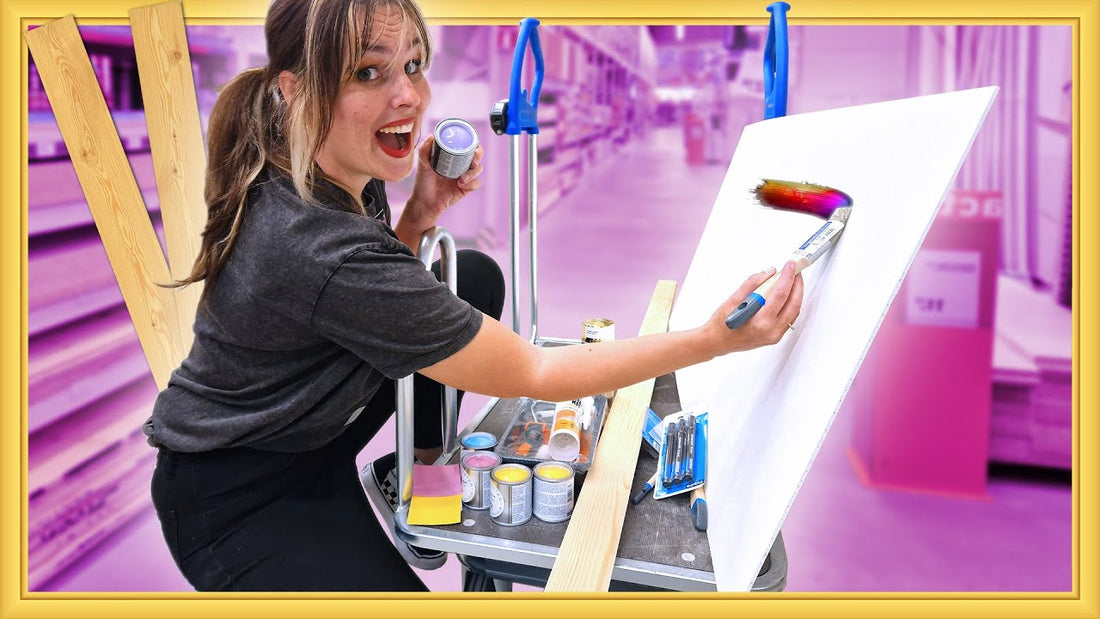 XXL SCHILDERIJ MAKEN met alleen BOUWMARKT SPULLEN!