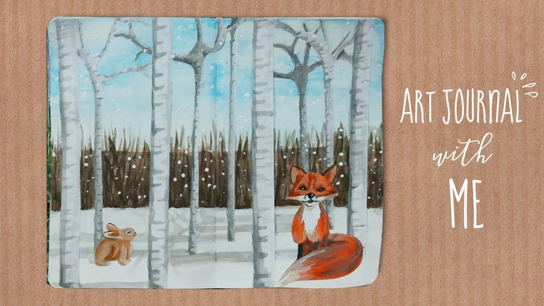 Het winterbos - Art journal with me Nederlands | CreaChick