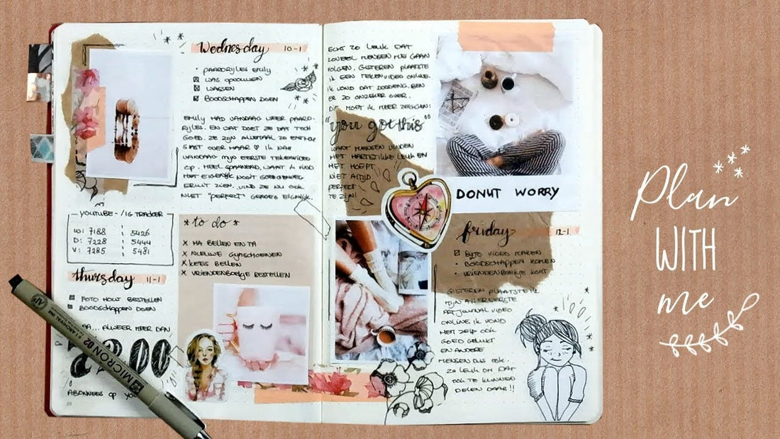 Weekly Spread Januari maken - Bullet Journal Plan with Me Nederlands | CreaChick