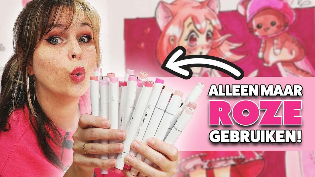 HOEVEEL ROZE IS “TE” ROZE?! - ALLE ROZE MARKERS GEBRUIKEN DIE IK HEB