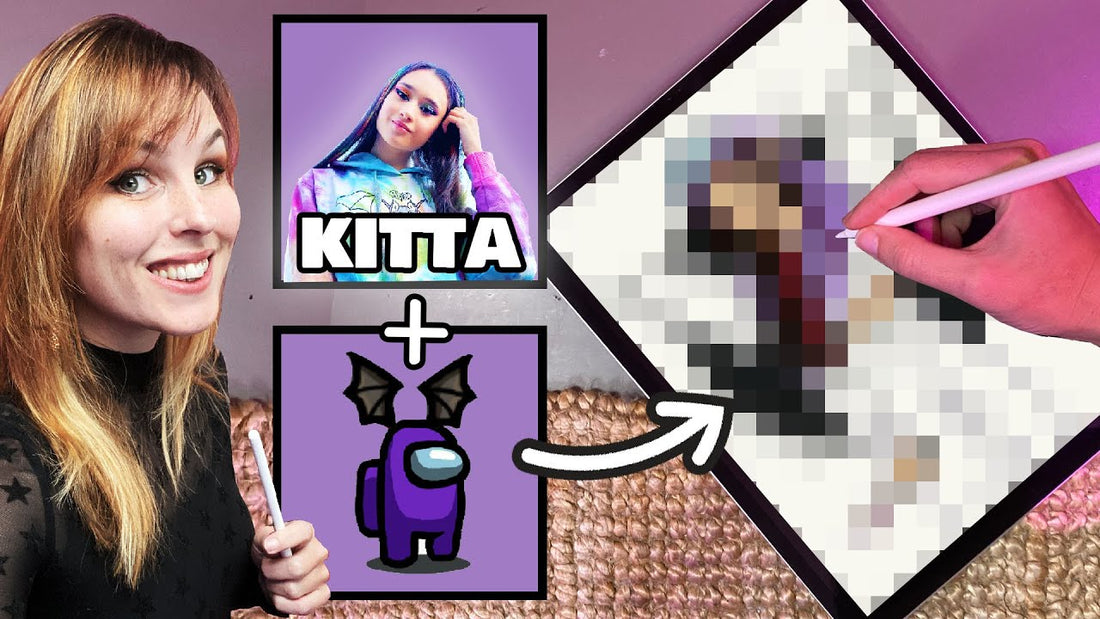 KITTA DIY tekenen als AMONG US karakter in CREACHICKSTIJL!