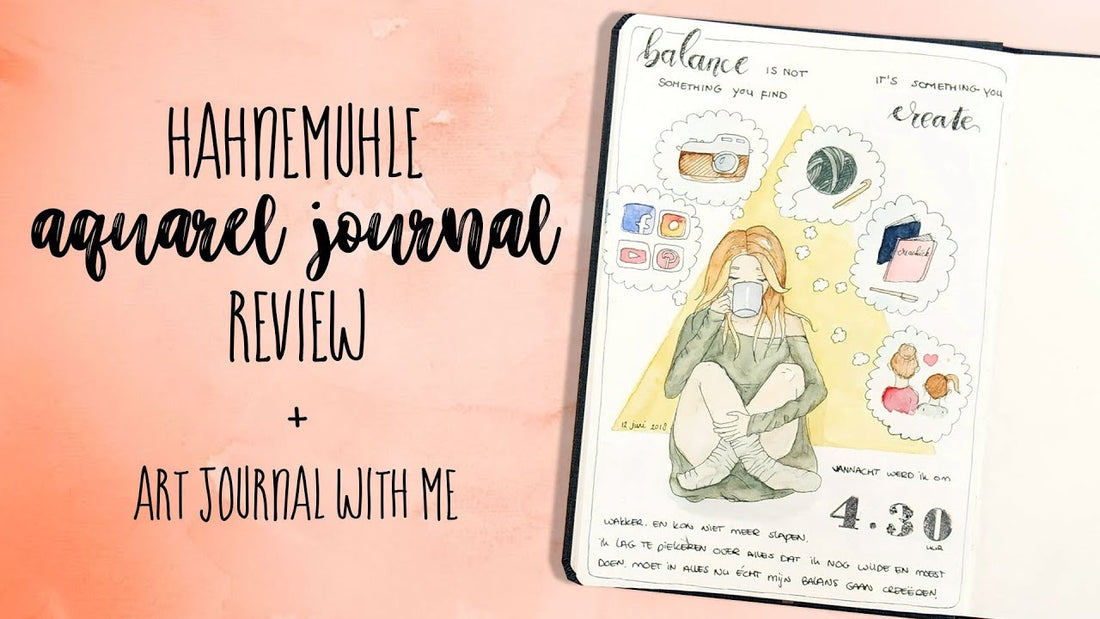 Hahnemuhle aquarel (waterverf) journal A5 review + art journal with me Nederlands | CreaChick