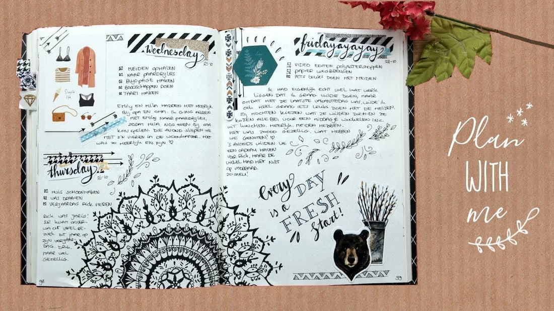 Oktober pagina samen maken - Bullet Journal