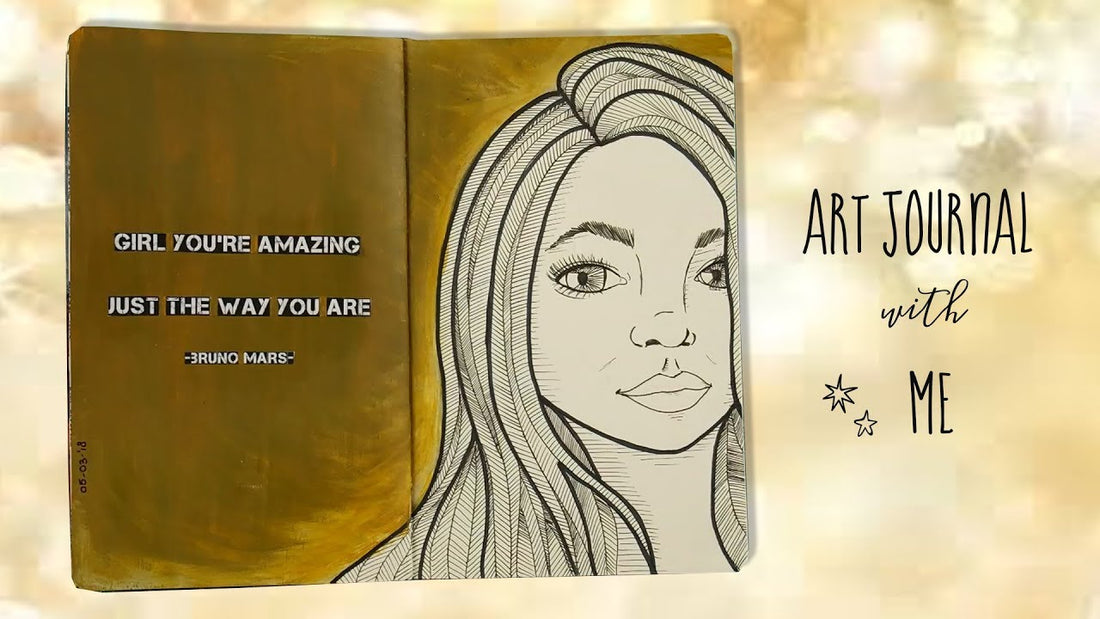 Zwart Wit meisje Mixed Media - Art Journal with me Nederlands | CreaChick