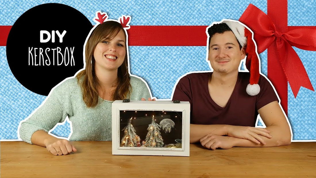 DIY kerst lichtbox maken - zelf 3d schilderij maken