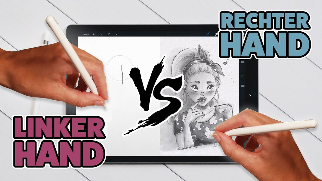 VOOR HET EERST TEKENEN MET LINKS! - Linkerhand vs rechterhand challenge - CreaChick