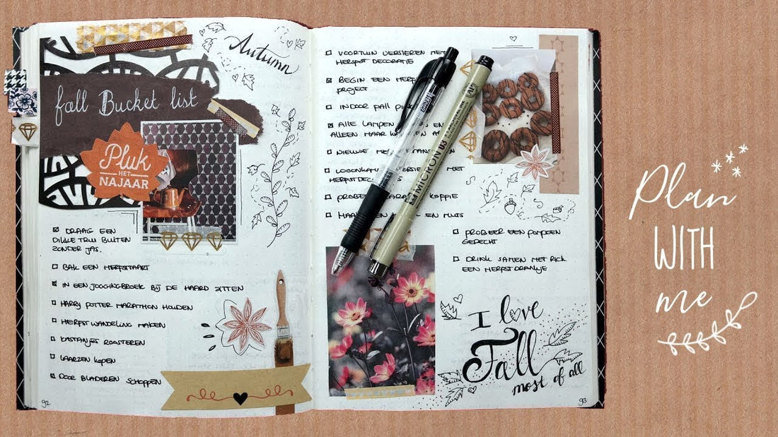 Fall Bucket List samen maken - Bullet Journal Plan with me