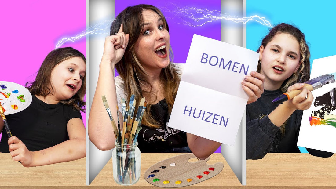KUNNEN WIJ HETZELFDE SCHILDEREN? - Tweeling Telepathie Art Challenge #2