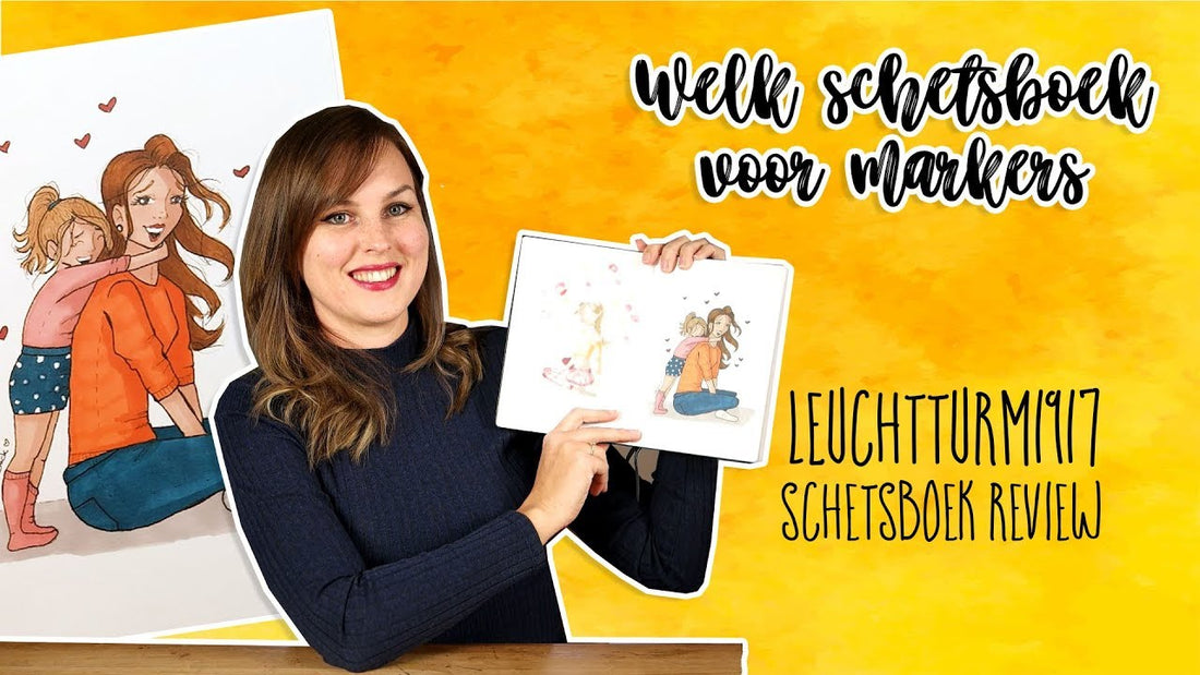 Welk schetsboek voor alcohol markers + Leuchtturm 1917 schetsboek review 2019 - Nederlands