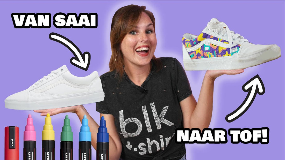 SCHOENEN CUSTOMIZEN MET POSCA STIFTEN!