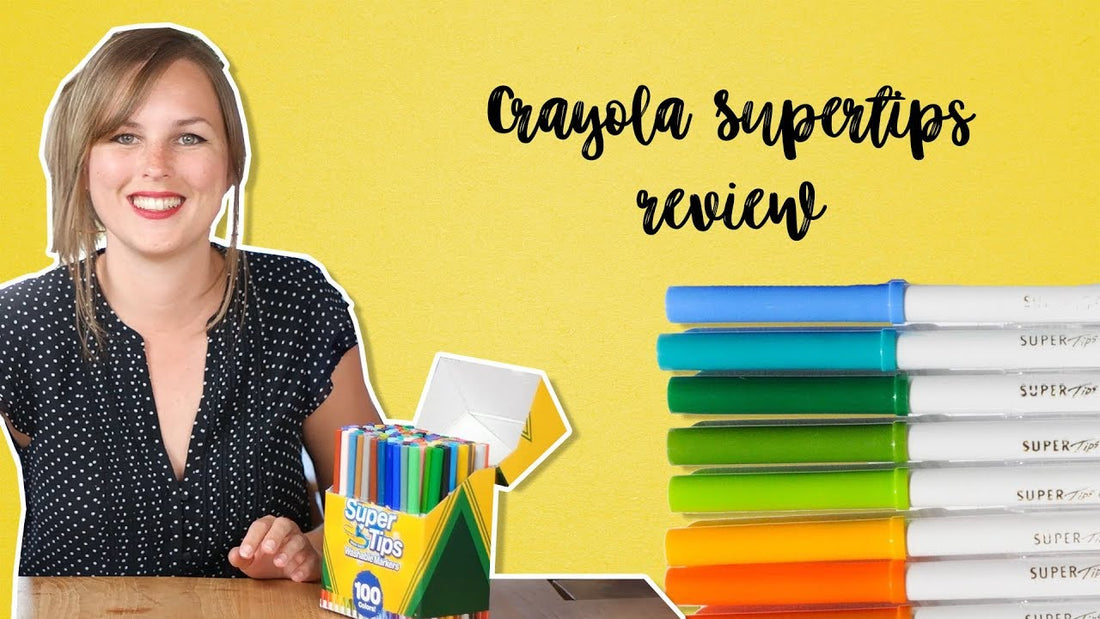 Waterverven en kleuren met Crayola Supertips 100 colors - Review 2018 Nederlands | CreaChick