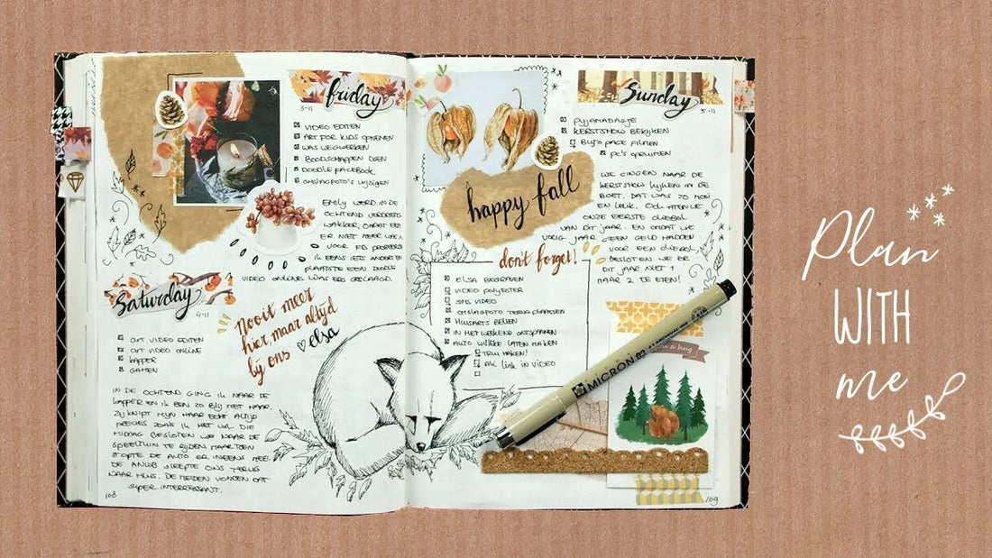 Dagboek pagina samen maken - bullet journal