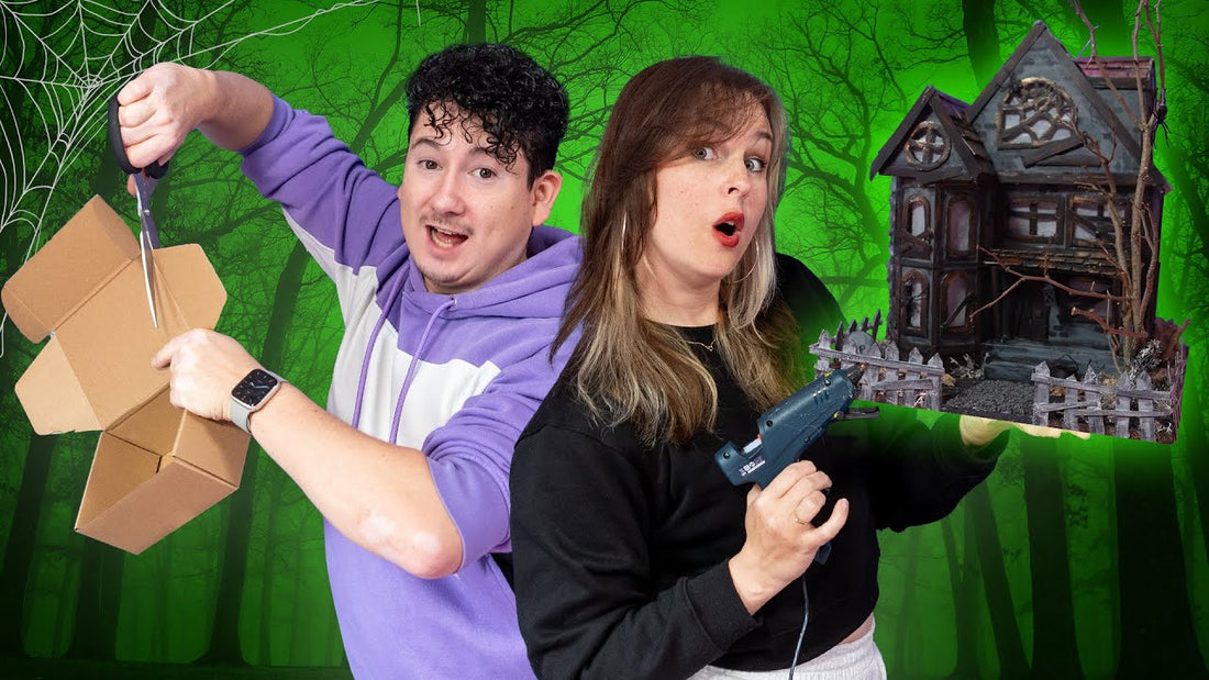 SPOOKHUIS MAKEN van KARTON voor HALLOWEEN! - DIY