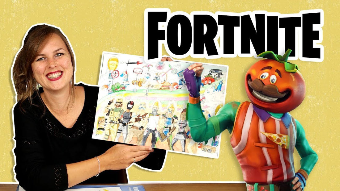 Hele grote Fortnite game kleurplaat tekenen + gratis print voor jullie - Nederlands | CreaChick