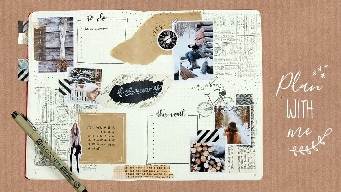 Februari Omslag Plan with Me - Bullet Journal Nederlands | CreaChick