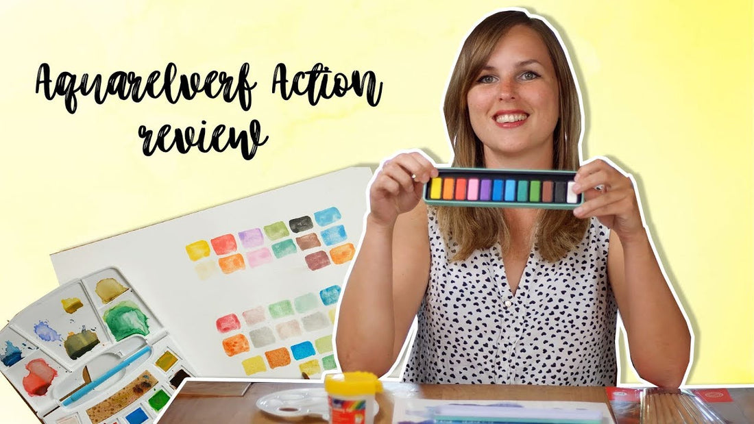 Waterverf Action palet en tubes review 2018 - Nederlands | CreaChick