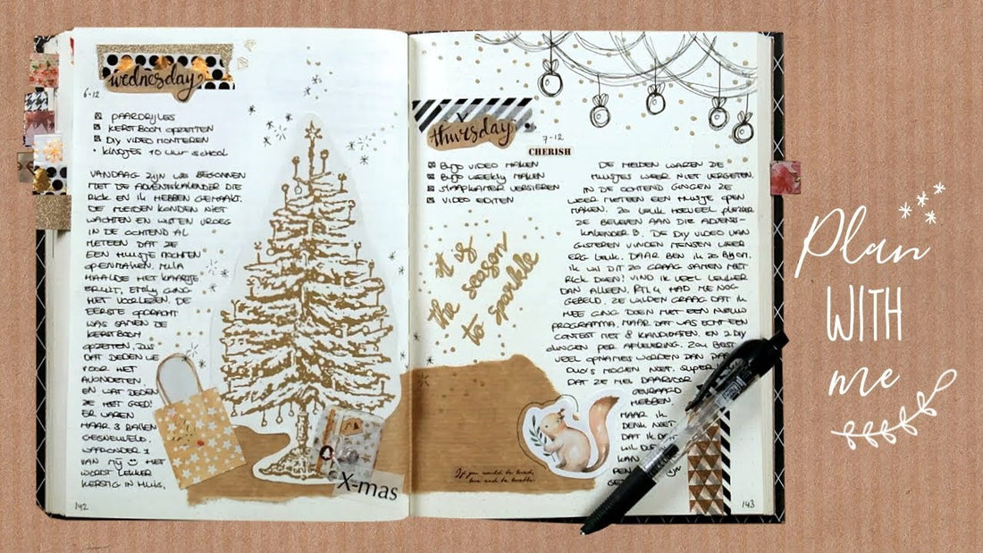 December Daily maken - Bullet Journal plan with me Nederlands