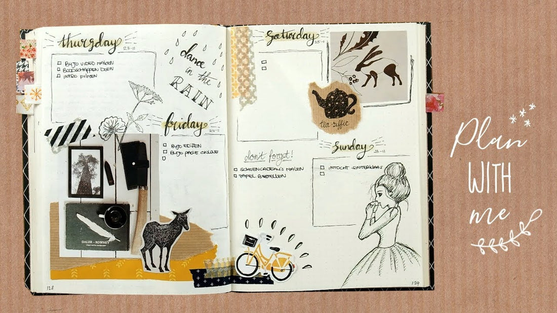 November Weekly spread maken - Bullet Journal plan with me Nederlands