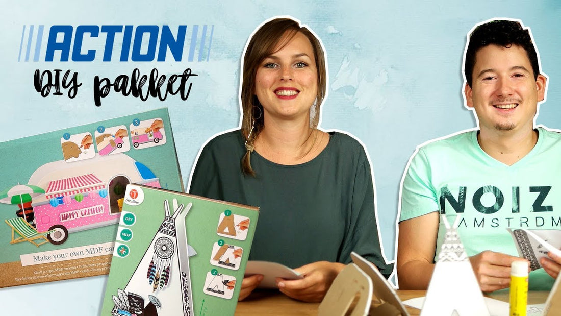 DIY MDF Action pakket uitproberen - Caravan en Tipi van Decotime review 2018 | CreaChick