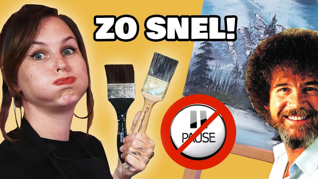 ZONDER PAUZE CHALLENGE! - BOB ROSS TUTORIAL
