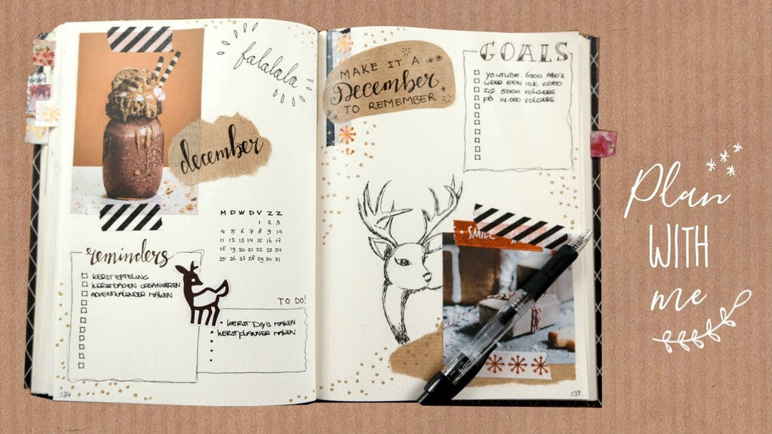 December omslag maken - Bullet Journal plan with me Nederlands