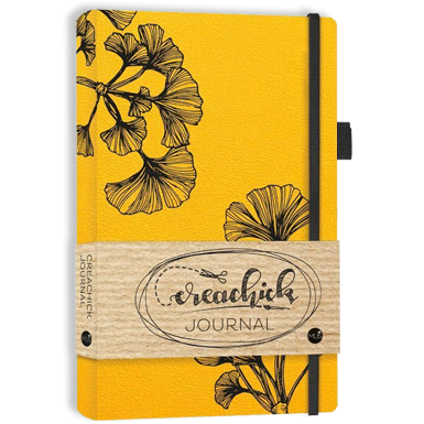 CreaChick Journal Okergeel Productfoto