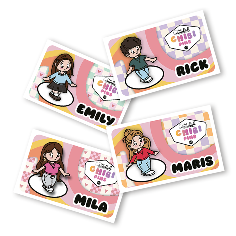 CreaChick Chibi Pin Set